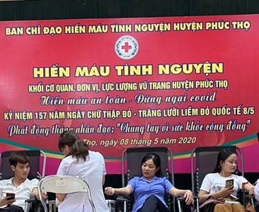 Viện KSND huyện Phúc Thọ hưởng ứng ngày hiến máu tình nguyện